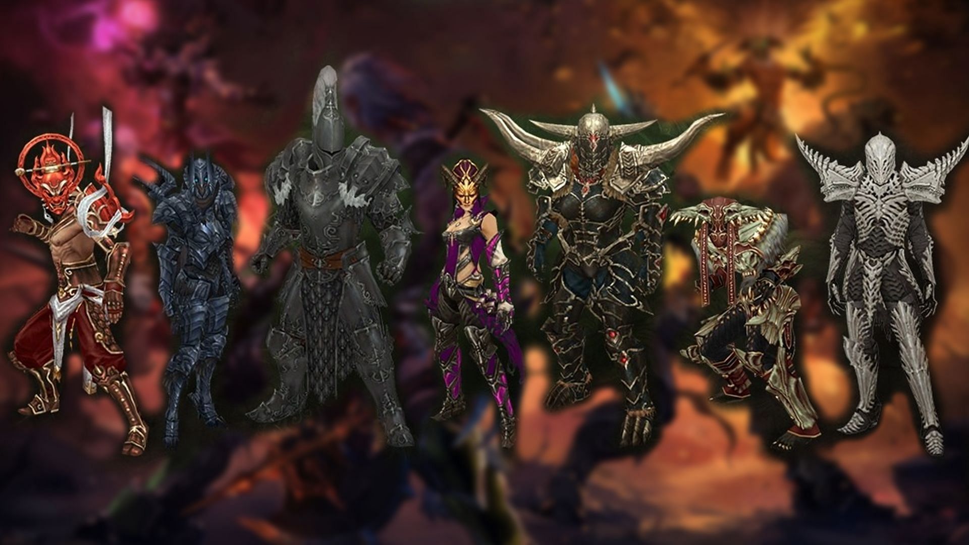 These gift boxes contain specific pieces of a full Class Set (Image via Blizzard Entertainment)